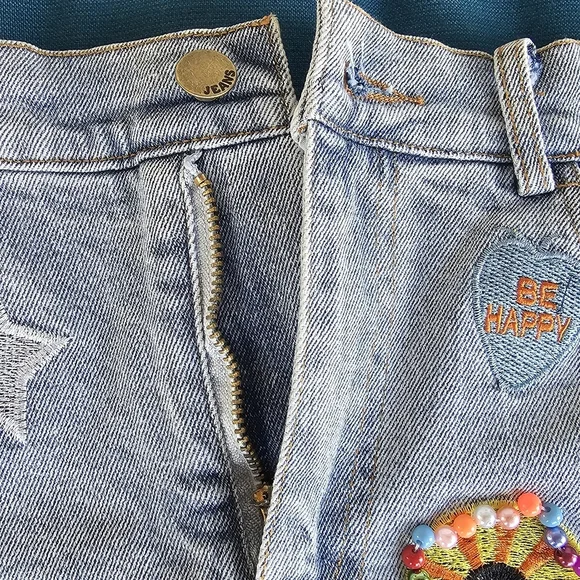 Vibrant Embellished Denim Skirt - Picture 10 of 12